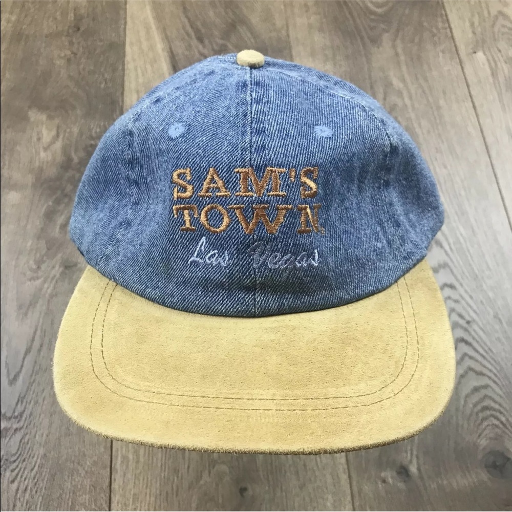 Sam’s Town Las Vegas Denim Suede Strapback Dad Hat